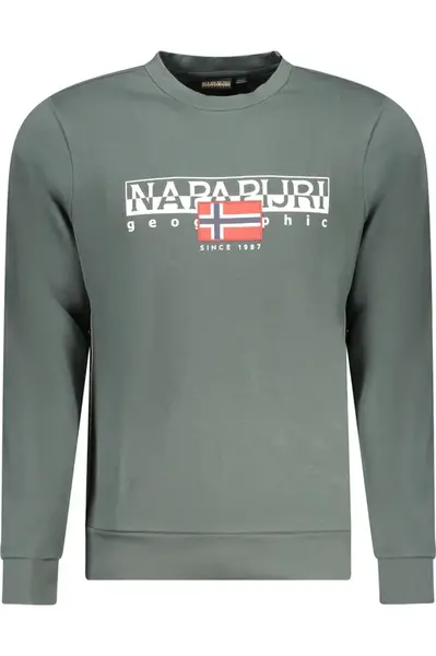 Zelená mikina Napapijri bez kapuce
