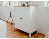 Skrinka 2-dverová Bergen, biela/dub artisan%