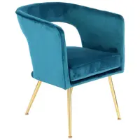 MID.YOU ŽIDLE S PODRUČKAMI, samet, petrolej