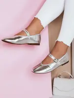 Dámske balerínky ELLICAN strieborné