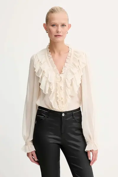 Blúzka Morgan béžová farba, jednofarebná, CATHY