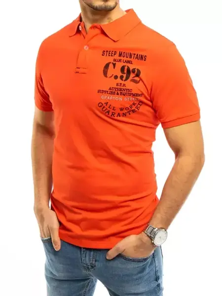 Pánske polo tričko koralové Dstreet