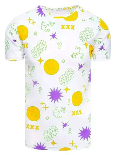 Biele pánske tričko s potlačou Dstreet