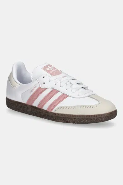 Kožené tenisky adidas Originals Samba OG dámské, bílá barva, JI2677