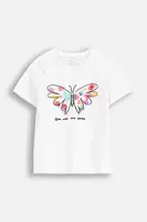 Dětské tričko Coccodrillo bílá barva, MAXITROPIC GIRL KIDS