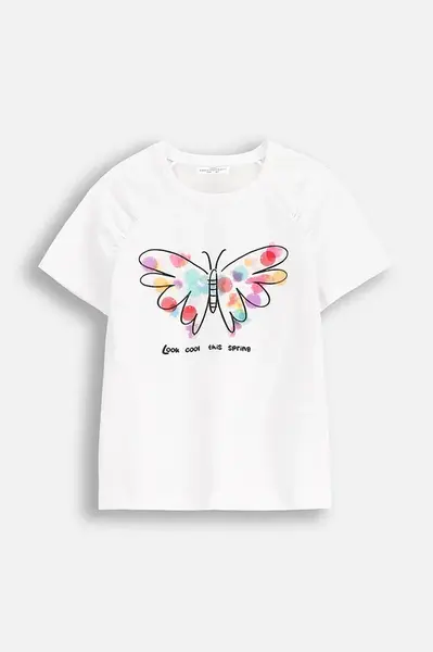 Dětské tričko Coccodrillo bílá barva, MAXITROPIC GIRL KIDS