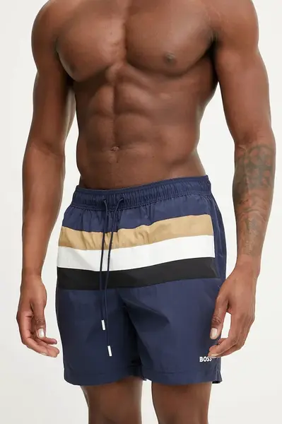 Plavkové šortky BOSS tmavomodrá barva, 50539210