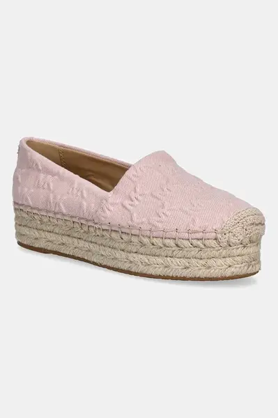 Espadrilky MICHAEL Michael Kors Lynn růžová barva, na platformě, 40S5LYFP3D.653