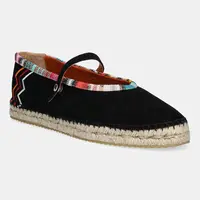 Semišové espadrilky Missoni Lola černá barva, MWB012_001