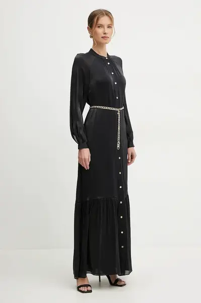 Šaty MICHAEL Michael Kors černá barva, maxi, MS482CM8BB