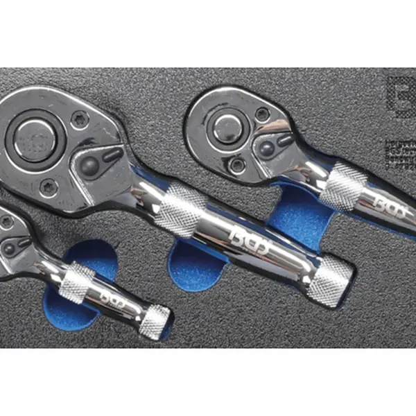 BGS technic Přepínací mini ráčny 1/4", 3/8", 1/2", sada 3 ks - BGS 215