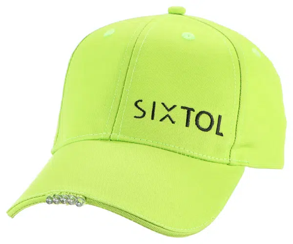 Kšiltovka s LED světlem 25 lm, nabíjecí USB, maskáč, univerzální velikost - SIXTOL B-CAP Barva: fluorescentní