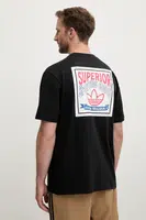 Bavlněné tričko adidas Originals Graphic Lo Ss T pánské, černá barva, s potiskem, JW0161