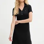 Šaty Tommy Jeans černá barva, mini, přiléhavé, DW0DW21172