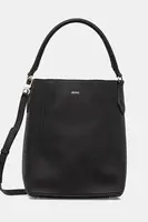 Kožená kabelka BOSS černá barva, 50547744