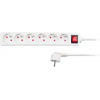 SOLIGHT Prodlužovací kabel 3 x 1 mm2, 5 m, 6 zásuvek, vypínač