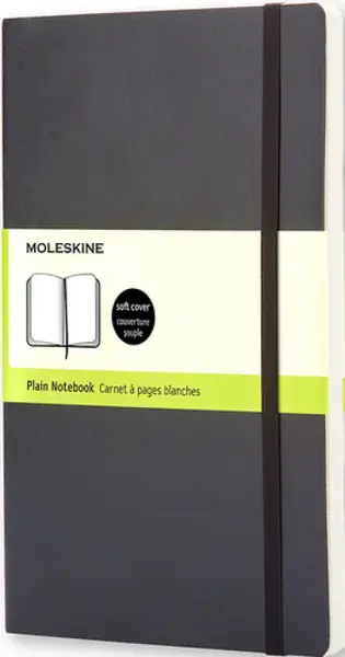 Zápisník MOLESKINE měkký čistý černý L
