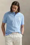 Bavlněné polo tričko Polo Ralph Lauren pánské, modrá barva, 710969625