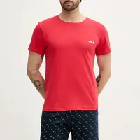 Bavlněné pyžamo Fila pánské, červená barva, FPS1222