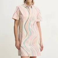 Bavlněné šaty PS Paul Smith béžová barva, mini, W2R.649D.P31281