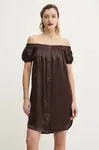 Šaty 2NDDAY Christino hnědá barva, mini, 2252127287