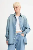 Džínová košile Won Hundred dámská, modrá barva, relaxed, s klasickým límcem, 3650-15157