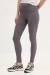 Legíny adidas ALL SZN RIB dámské, fialová barva, hladké, JJ1248