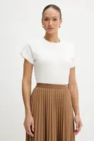 Bavlněné tričko Tommy Hilfiger dámské, bílá barva, WW0WW47157