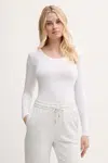 Tričko s dlouhým rukávem Polo Ralph Lauren bílá barva, 4P0494