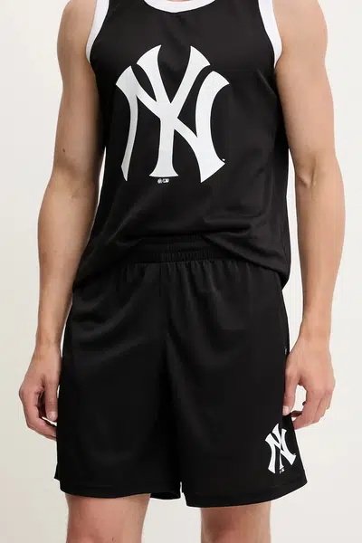Kraťasy 47 brand MLB New York Yankees pánské, černá barva, BB017PMXYEX657794JK