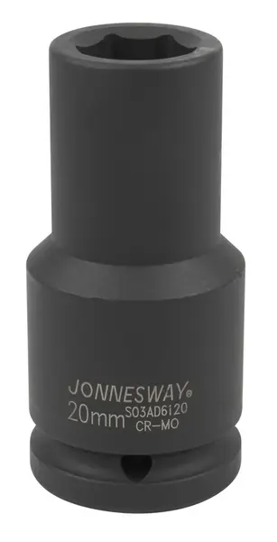 Nástrčná hlavice úderová, prodloužená, 6-hranná, 3/4", velikost 21mm - JONNESWAY S03AD6121 Velikost: 44 mm