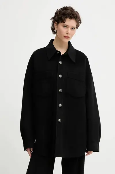 Vlnené košeľové sako Nanushka MARTIN