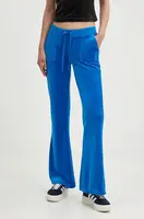 Velúrové tepláky Juicy Couture CAISA LOW RISE PANT jednofarebné, JCSEBJ008