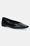 Kožené balerínky Calvin Klein FLAT BALLERINA - LTH