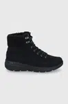 Semišové snehule Skechers čierna farba