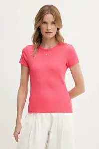 Tommy Jeans basic tričko dámske bavlnené s elastanom