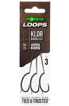 Korda hotové montáže loop rigs klor barbless - háček 2 nosnost 50 lb