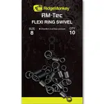 Ridgemonkey obratlík rm-tec flexi ring swivel 10 ks - velikost 8