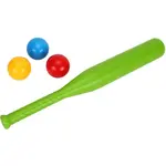 Teddies Baseballová raketa 50 cm + loptičky 3 ks zelená