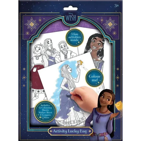 Omaľovánky so samolepkami Disney Wish