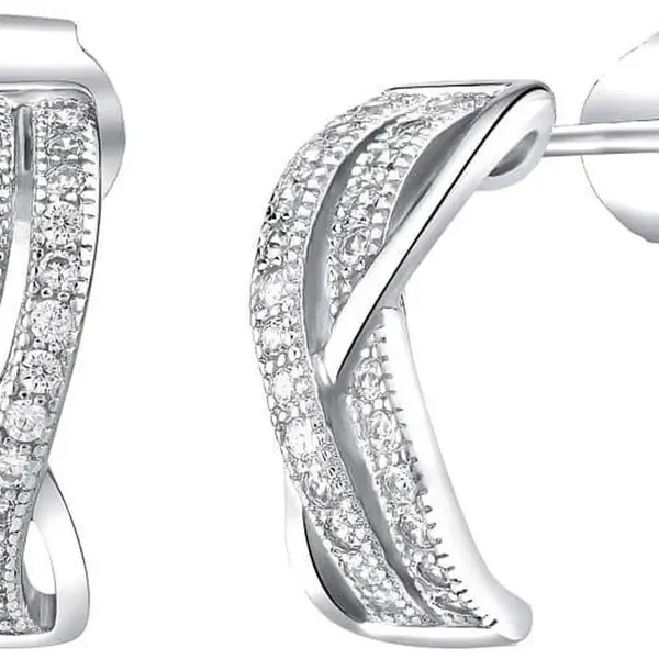 Silvego Strieborné náušnice so zirkónmi Amabel JJJE0461