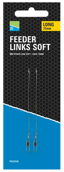 Preston innovations záveska feeder links soft 3 ks - long 75 mm