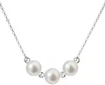 Evolution Group Strieborný náhrdelník s pravými perlami Pavona 22017.1