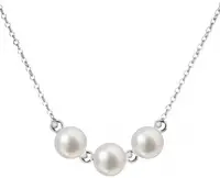 Evolution Group Strieborný náhrdelník s pravými perlami Pavona 22017.1
