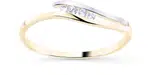 Cutie Diamonds Krásny bicolor prsteň zo zlata s briliantmi DZ8026-00-X-1 57 mm