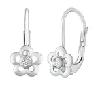 Silvego Strieborné náušnice kvetinky sa Swarovski ® zirkónmi SILVEGOB70164SW