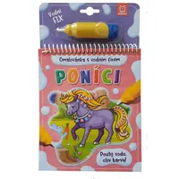 Omaľovánka s vodnou fixkou. Poníky
