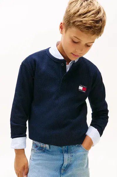 Detské tričko s dlhým rukávom Tommy Hilfiger