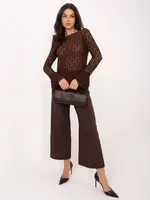 Hnědá krajková halenka