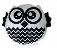 Černobílý polštářek sova